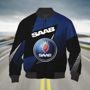 Sportswearmerch Saab Car Bomber Jacket For Fan