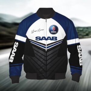 Sportswearmerch Saab Car Bomber Jacket For Fan