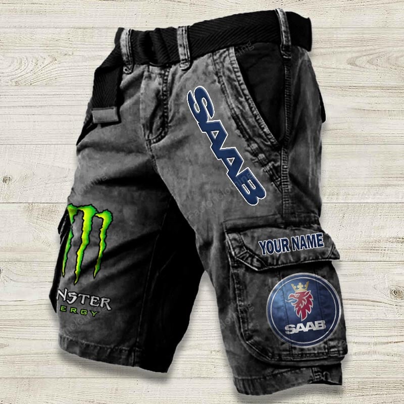 Sportswearmerch Saab Car Denim Short For Fan