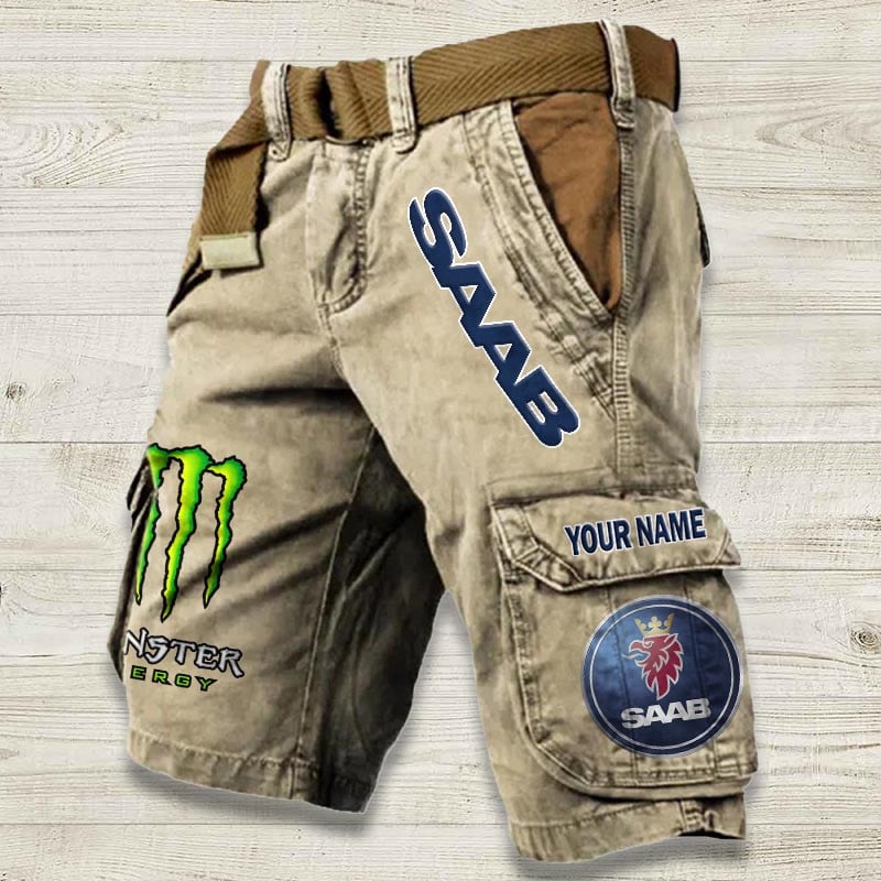 Sportswearmerch Saab Car Denim Short For Fan