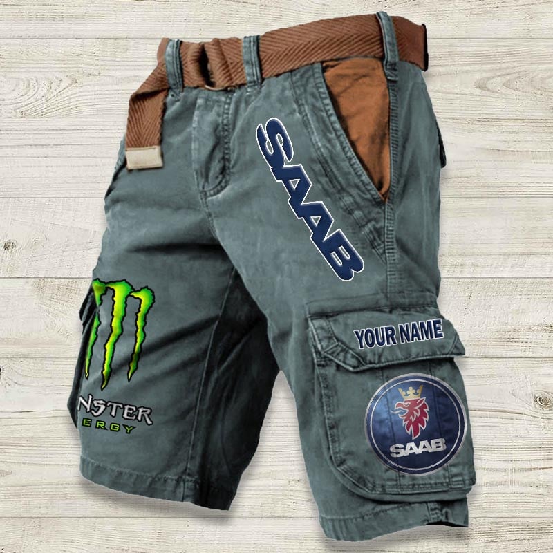 Sportswearmerch Saab Car Denim Short For Fan