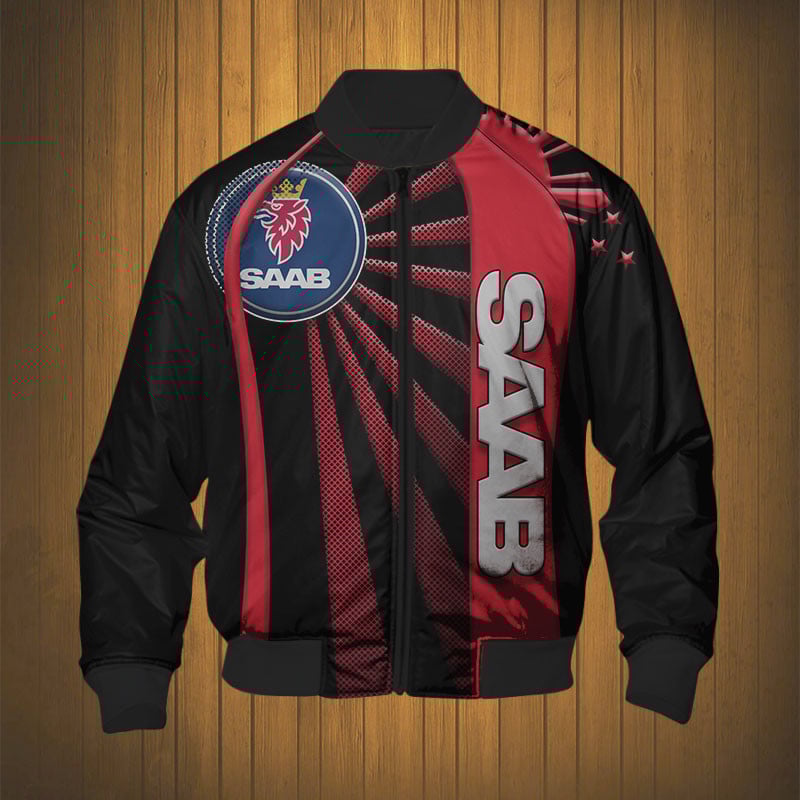 Sportswearmerch Saab Car Personalized Fashion Bomber Jacket For Fan