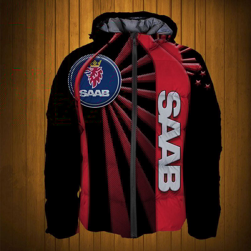 Sportswearmerch Saab Car Personalized Fashion Puffer Jacket For Fan