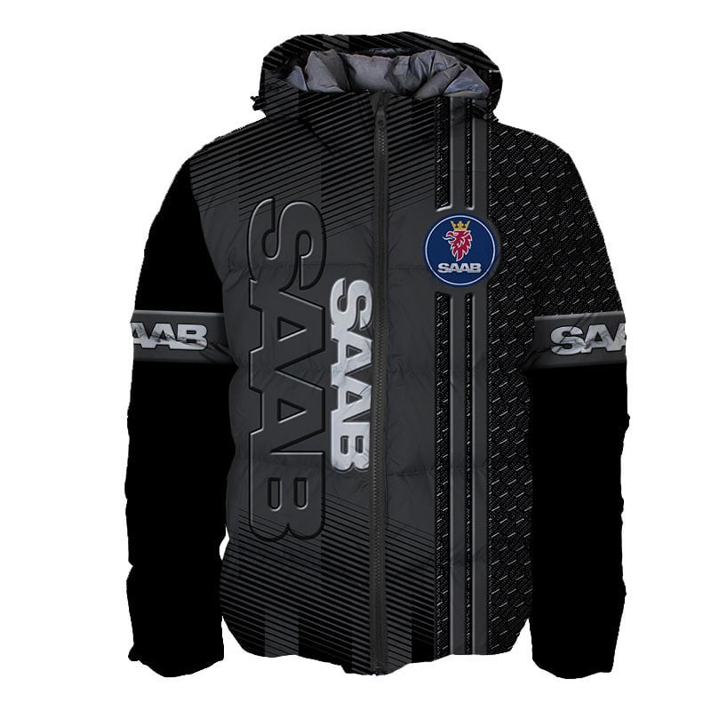 Sportswearmerch Saab Car Personalized Fashion Puffer Jacket For Fan
