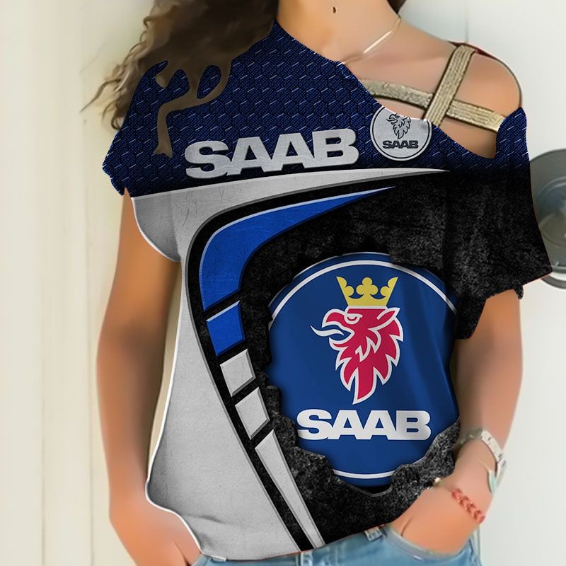 Sportswearmerch Saab Car Personalized Fashion Strapless Short Sleeve For Fan