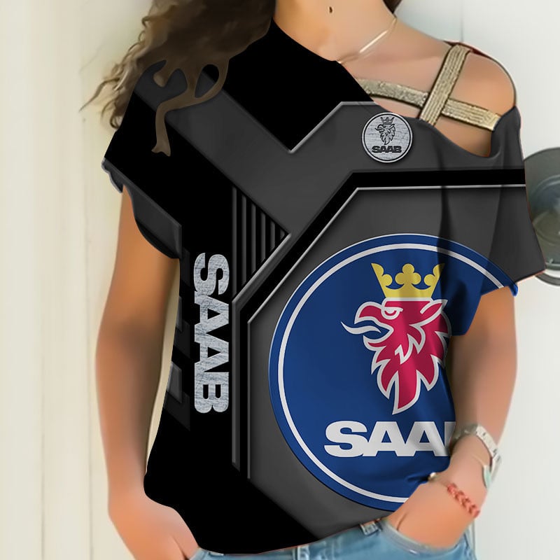 Sportswearmerch Saab Car Personalized Fashion Strapless Short Sleeve For Fan