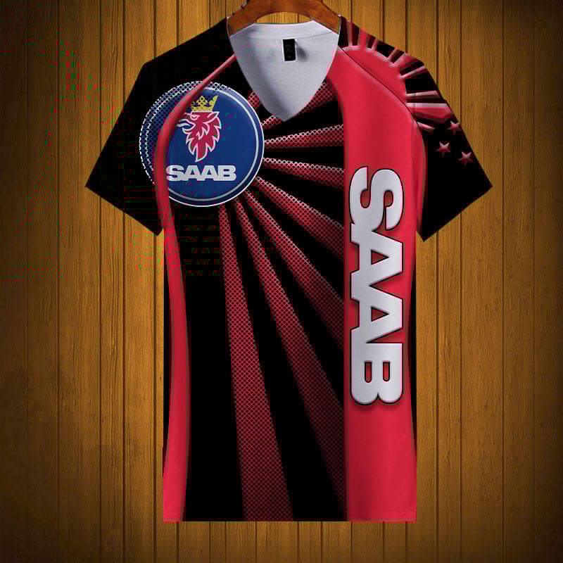 Sportswearmerch Saab Car Personalized Fashion V-neck Women T-shirt For Fan