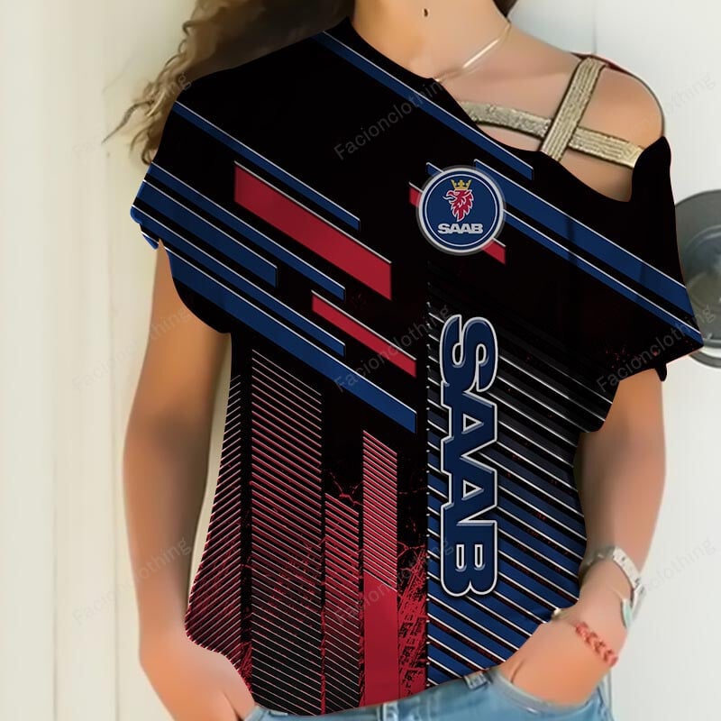 Sportswearmerch Saab Car Personalized Women Shirt For Fan
