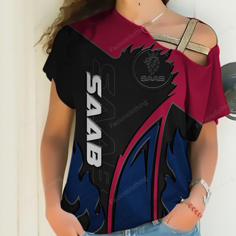 Sportswearmerch Saab Car Personalized Women Shirt For Fan