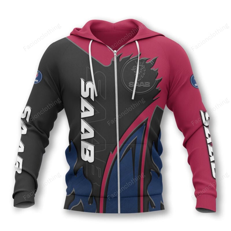 Sportswearmerch Saab Car Personalized Zip Hoodie For Fan
