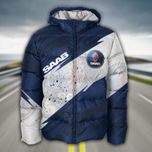 Sportswearmerch Saab Car Puffer Jacket For Fan