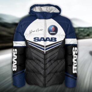 Sportswearmerch Saab Car Puffer Jacket For Fan