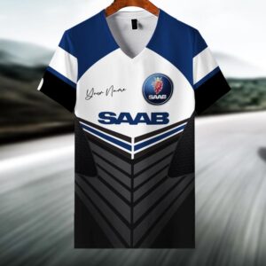 Sportswearmerch Saab Car V-neck Women T-shirt For Fan