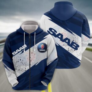 Sportswearmerch Saab Car Zip Hoodie For Fan
