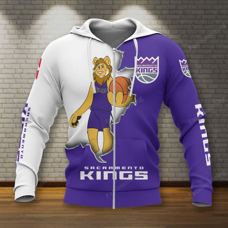 Sportswearmerch Sacramento Kings NBA Personalized Zip Hoodie For Fan