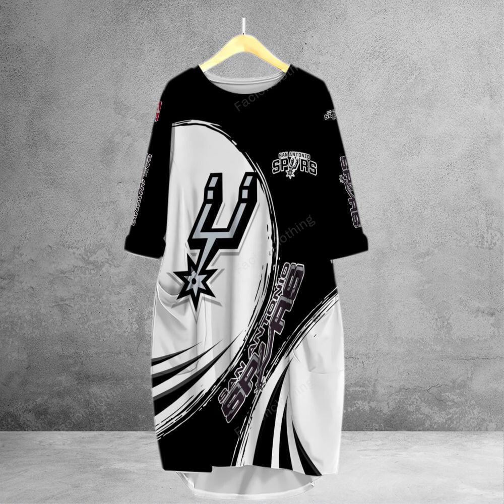 Sportswearmerch San Antonio Spurs NBA Personalized Pocket Dress For Fan