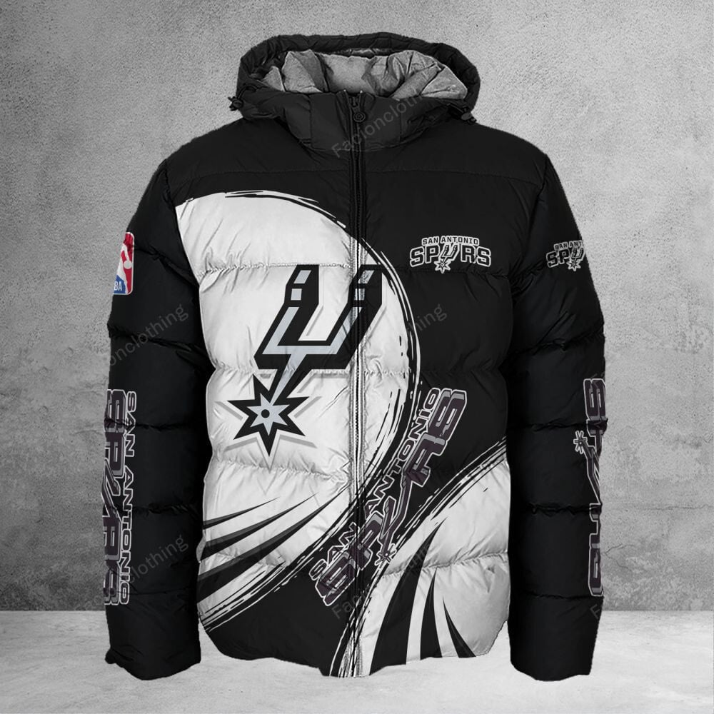 Sportswearmerch San Antonio Spurs NBA Personalized Puffer Jacket For Fan