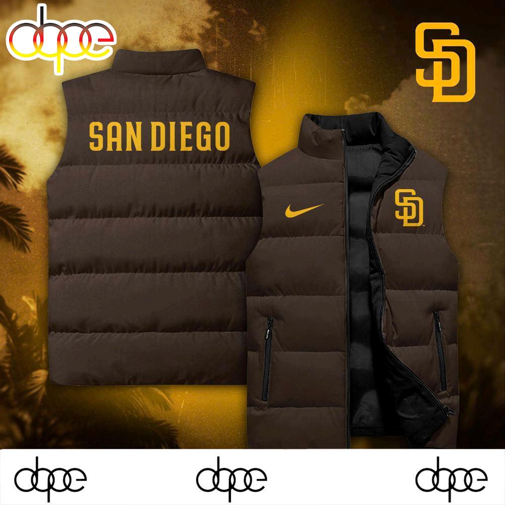 Sportswearmerch San Diego Padres MLB 2024 Personalized Sleeveless Puffer Jacket For Fan