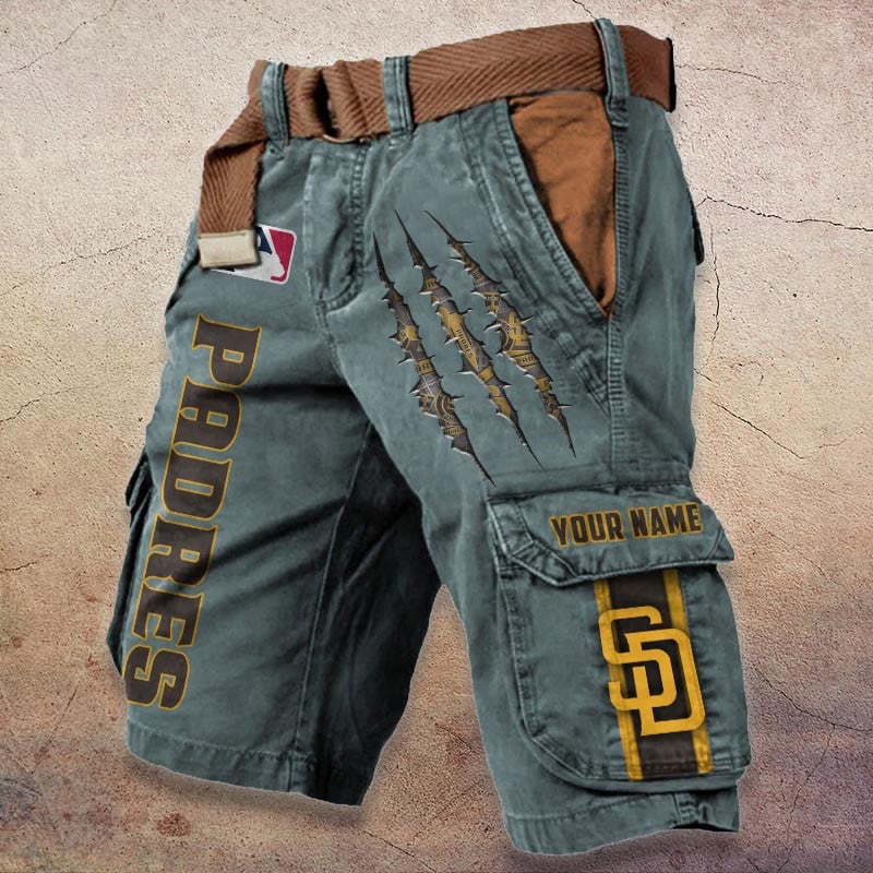 Sportswearmerch San Diego Padres MLB Denim Short For Fan
