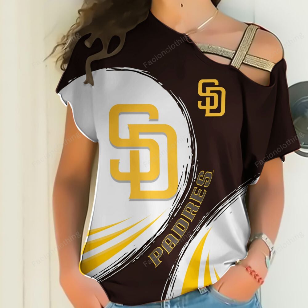Sportswearmerch San Diego Padres MLB Personalized Strapless Short Sleeve For Fan