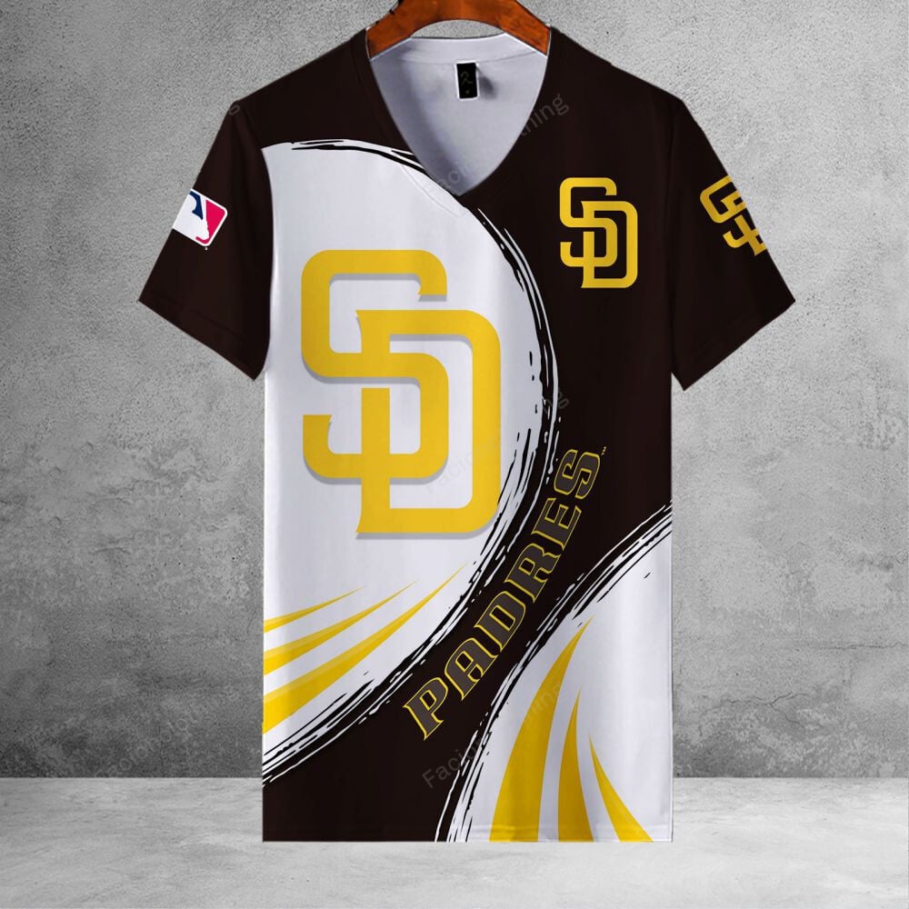Sportswearmerch San Diego Padres MLB Personalized V-neck Women For Fan