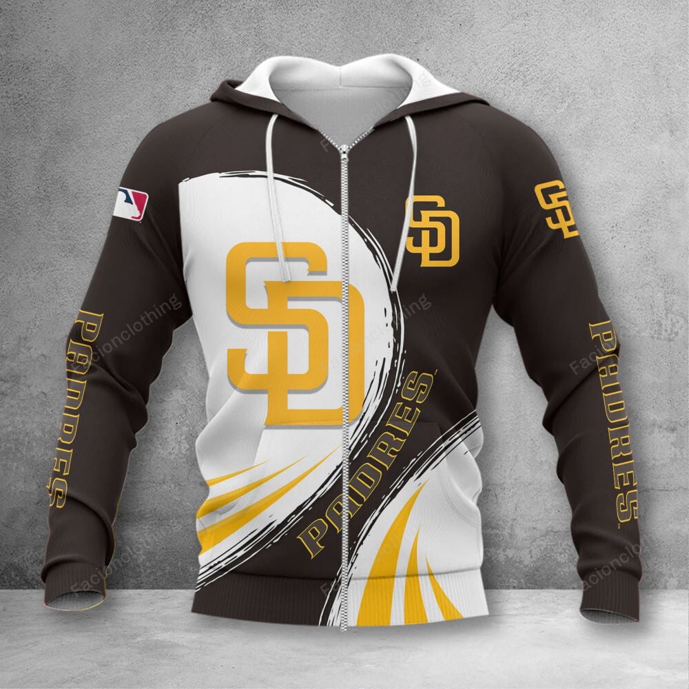 Sportswearmerch San Diego Padres MLB Personalized Zip Hoodie For Fan