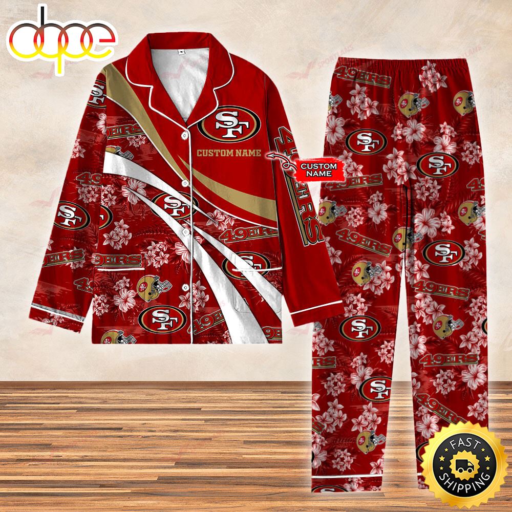 Sportswearmerch San Francisco 49ers NFL 3D Personalized Christmas Personalized Pajamas For Fan