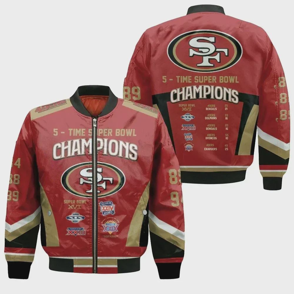 Sportswearmerch San Francisco 49ers NFL All Prizes Bomber Jacket For Fan
