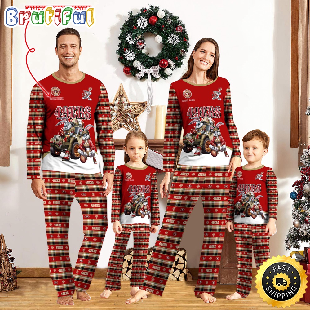 Sportswearmerch San Francisco 49ers NFL Bunny Sports Personalized Pajamas Family For Fan