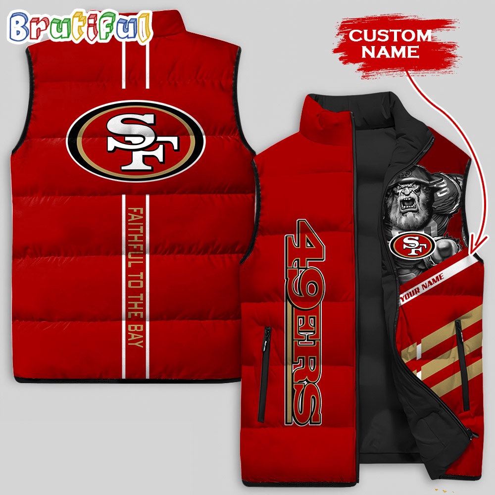 Sportswearmerch San Francisco 49ers NFL Damn Right Sleeveless Down Puffer Jacket For Fan