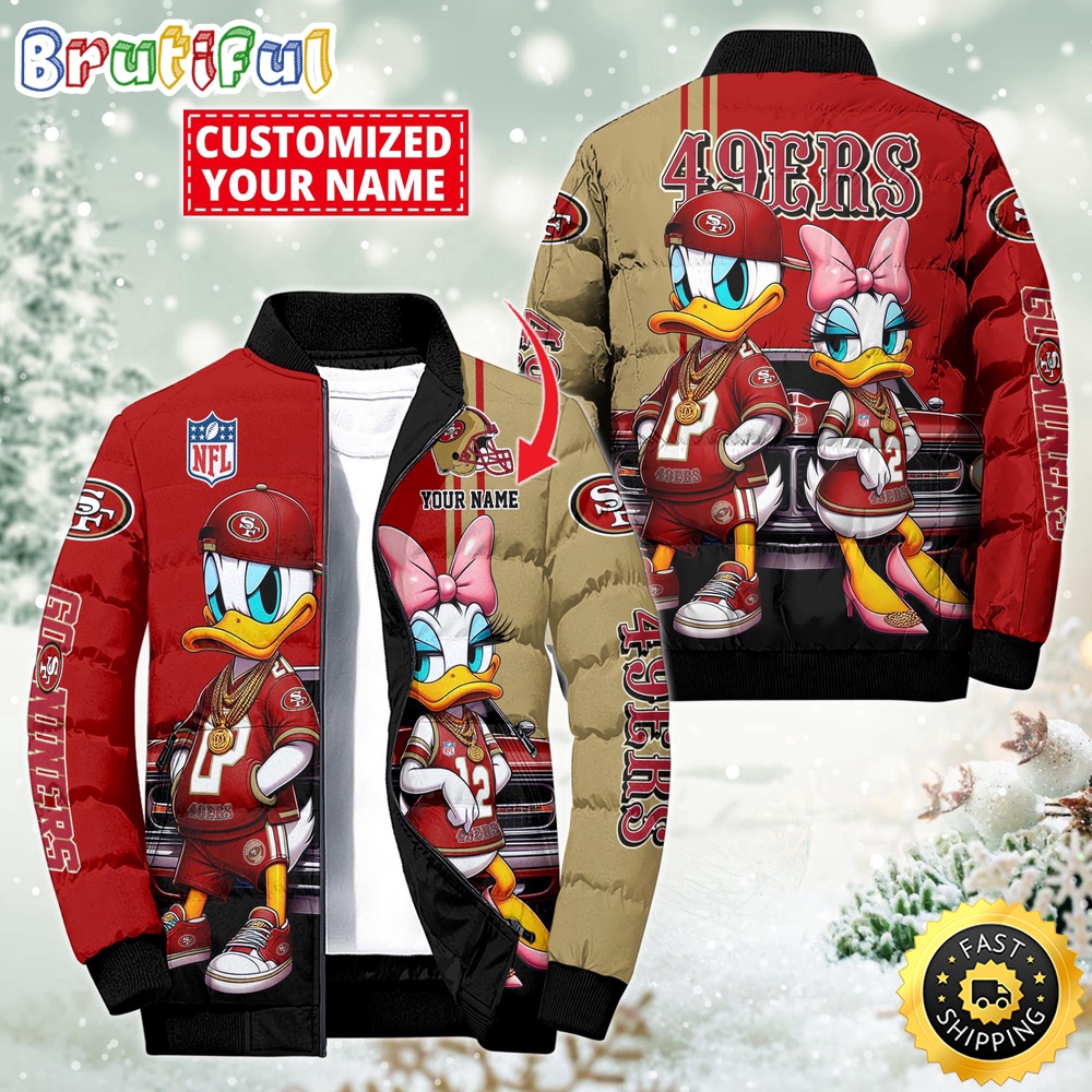Sportswearmerch San Francisco 49ers NFL Donald Duck Puffer Jacket For Fan