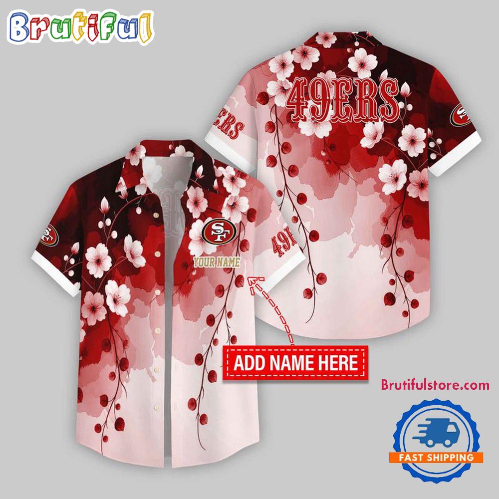 Sportswearmerch San Francisco 49ers NFL Flower Pattern Trendy Summer Personalized Hawaiian Shirt For Fan