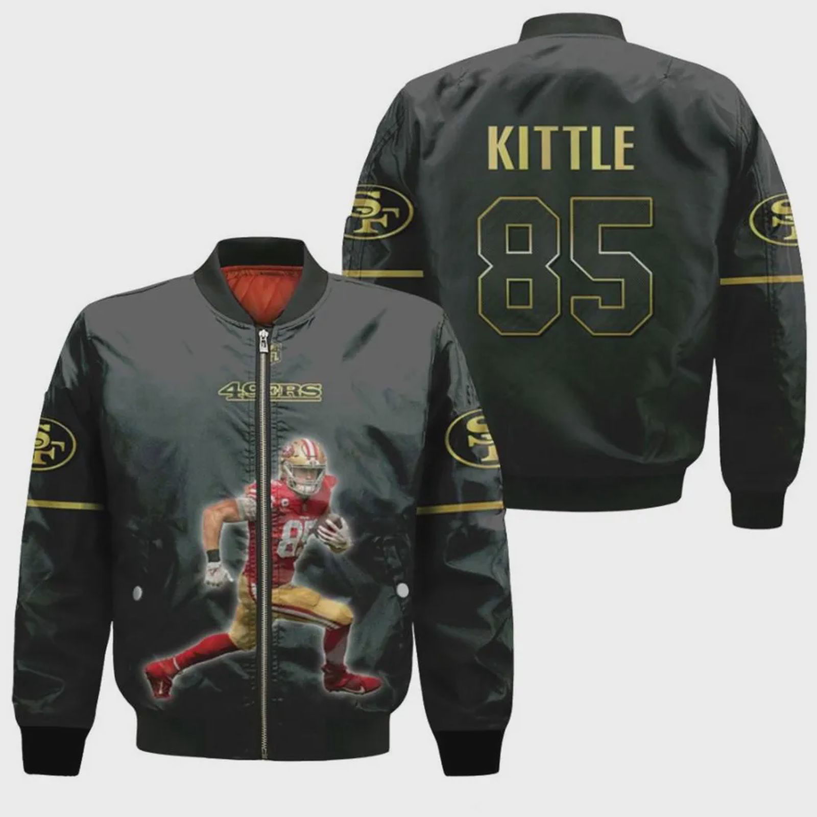Sportswearmerch San Francisco 49ers NFL George Kittle Pattern Bomber Jacket For Fan