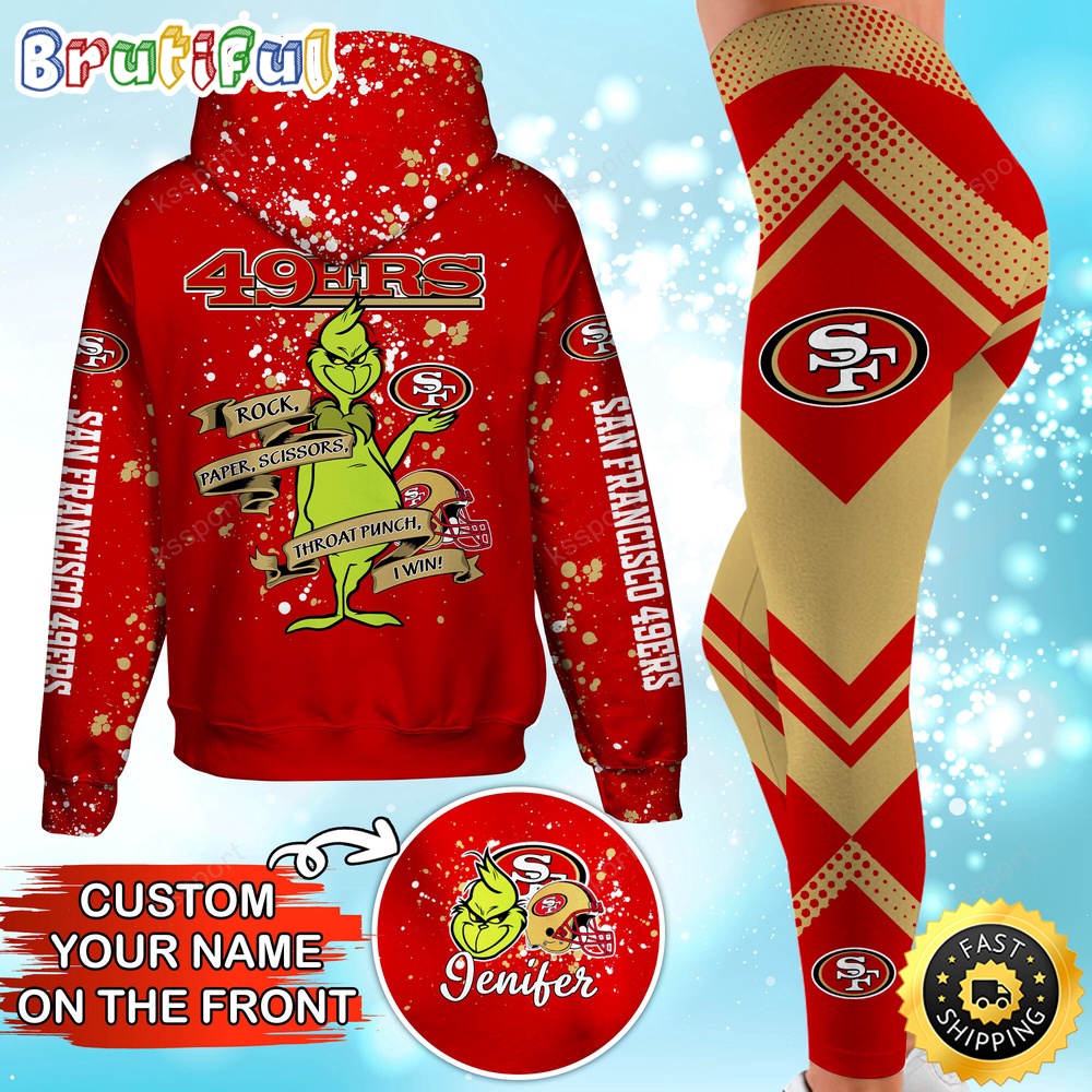 Sportswearmerch San Francisco 49ers NFL Hoodie Leggings The Grinch For Fan