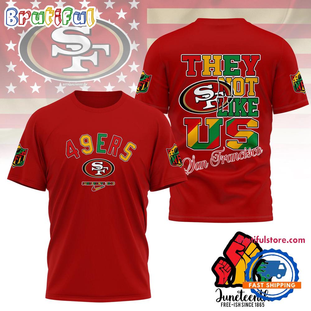 Sportswearmerch San Francisco 49ers NFL Juneteenth Freedom Day Unisex T-Shirt For Fan