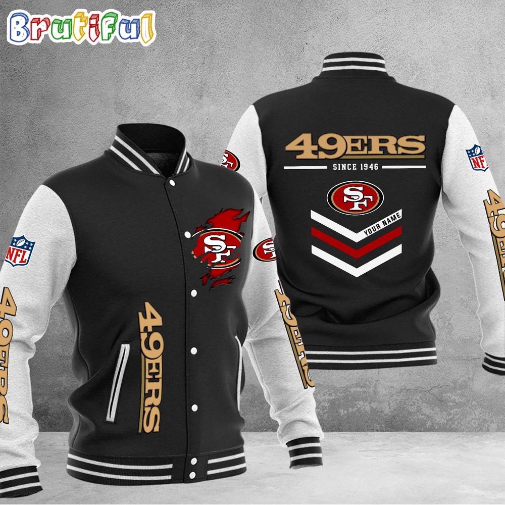 Sportswearmerch San Francisco 49ers NFL Personalized Baseball Jacket For Fan