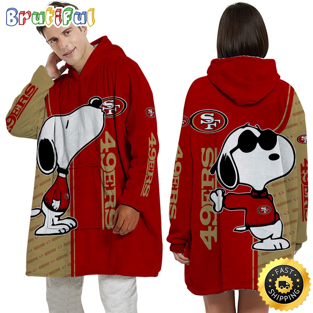 Sportswearmerch San Francisco 49ers NFL Personalized Blaket Hoodie For Fan