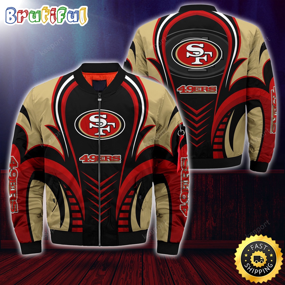 Sportswearmerch San Francisco 49ers NFL Personalized Bomber Jacket For Fan