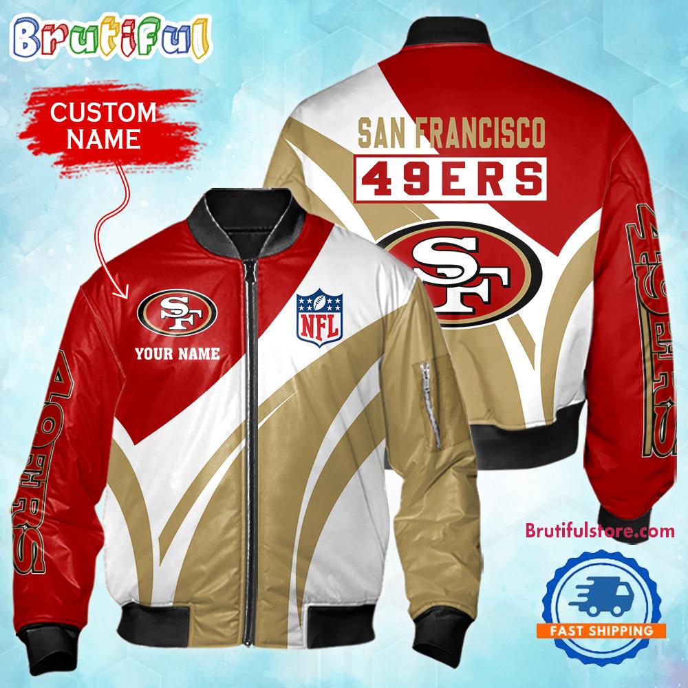 Sportswearmerch San Francisco 49ers NFL Personalized Bomber Jacket For Fan