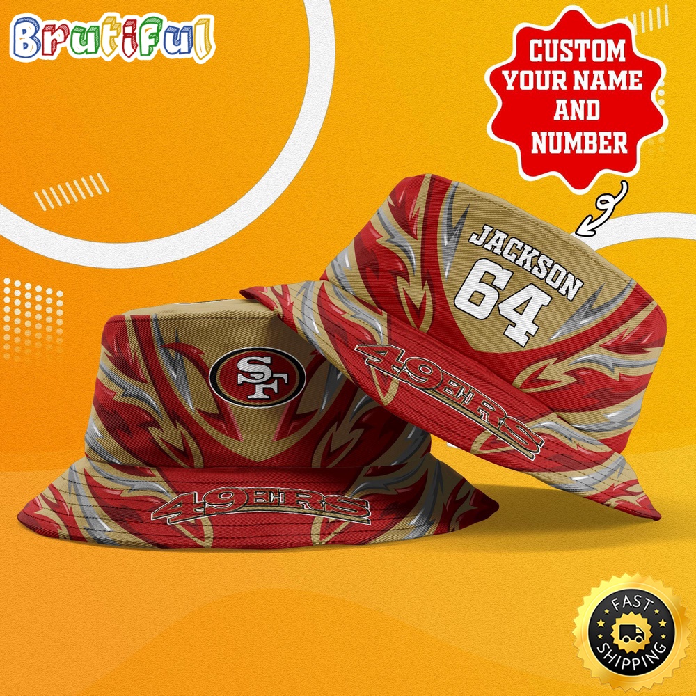 Sportswearmerch San Francisco 49ers NFL Personalized Bucket Hat For Fan