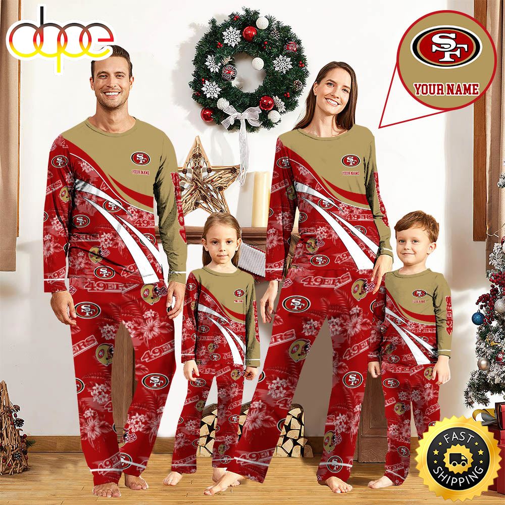 Sportswearmerch San Francisco 49ers NFL Personalized Pajamas Family For Fan