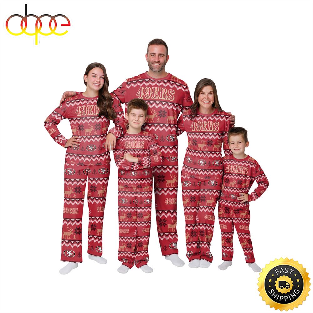 Sportswearmerch San Francisco 49ers NFL Personalized Pajamas Family For Fan