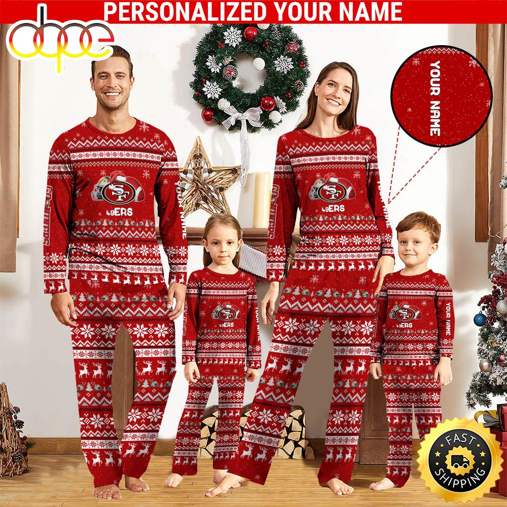 Sportswearmerch San Francisco 49ers NFL Personalized Pajamas Family For Fan