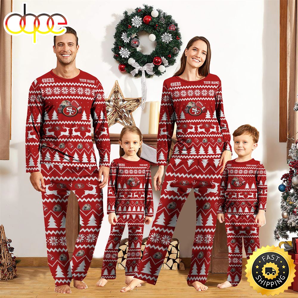 Sportswearmerch San Francisco 49ers NFL Personalized Pajamas Family For Fan