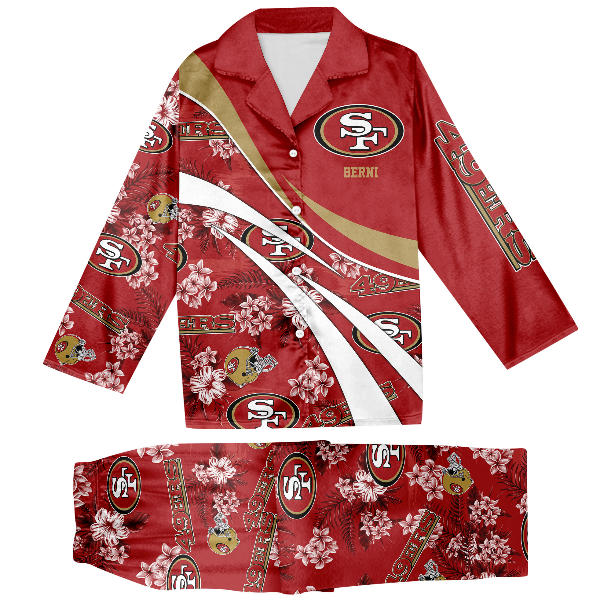 Sportswearmerch San Francisco 49ers NFL Personalized Pajamas Set For Fan