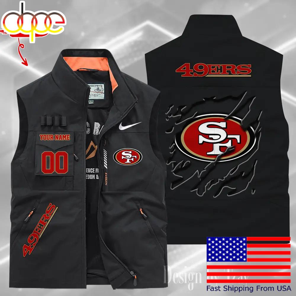 Sportswearmerch San Francisco 49ers NFL Personalized Pocket Vest For Fan