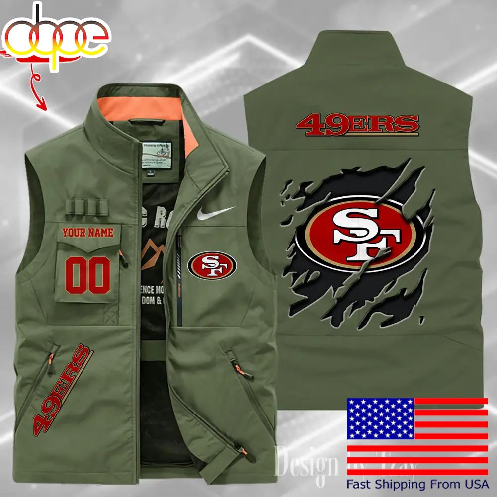 Sportswearmerch San Francisco 49ers NFL Personalized Pocket Vest For Fan