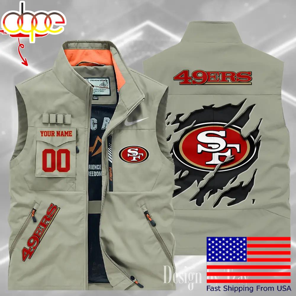 Sportswearmerch San Francisco 49ers NFL Personalized Pocket Vest For Fan