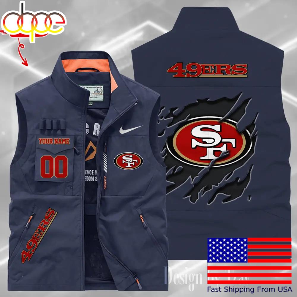 Sportswearmerch San Francisco 49ers NFL Personalized Pocket Vest For Fan