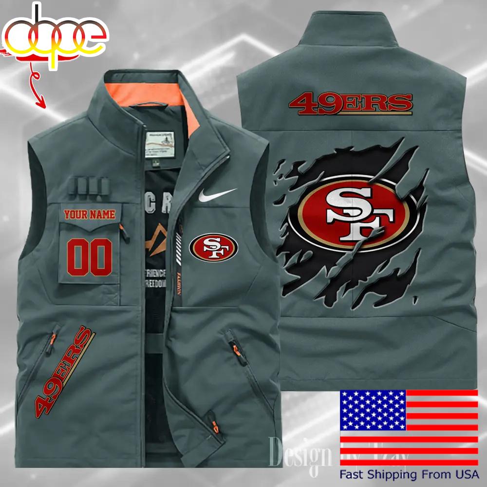 Sportswearmerch San Francisco 49ers NFL Personalized Pocket Vest For Fan